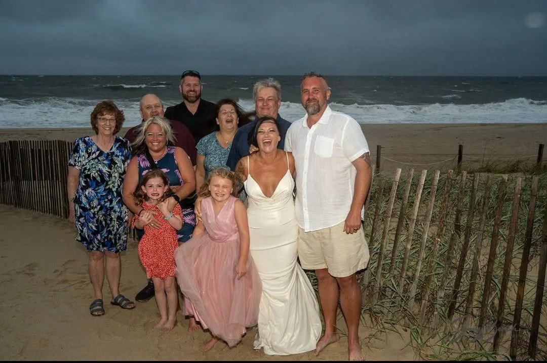 wedding on beach in ocean city md