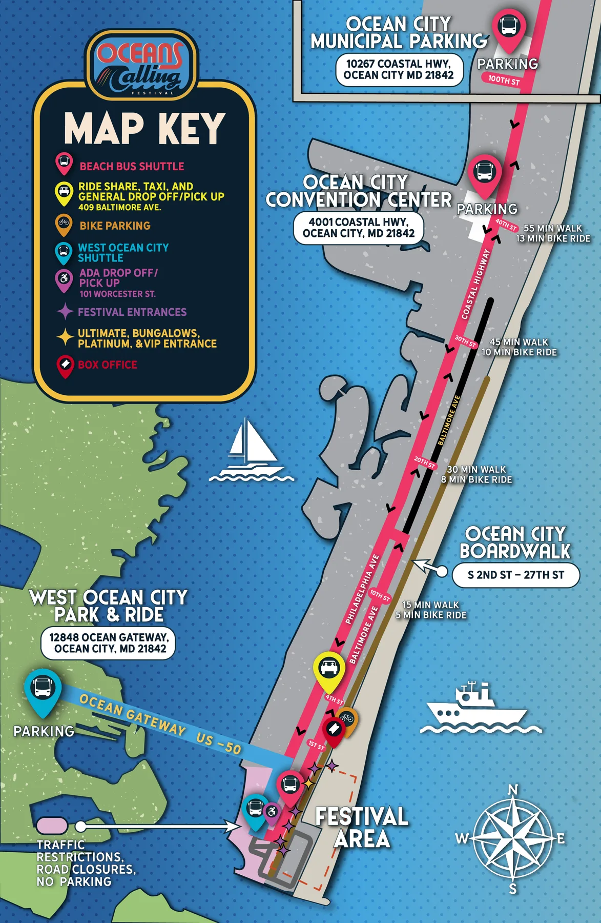 2026 Oceans Calling Festival map