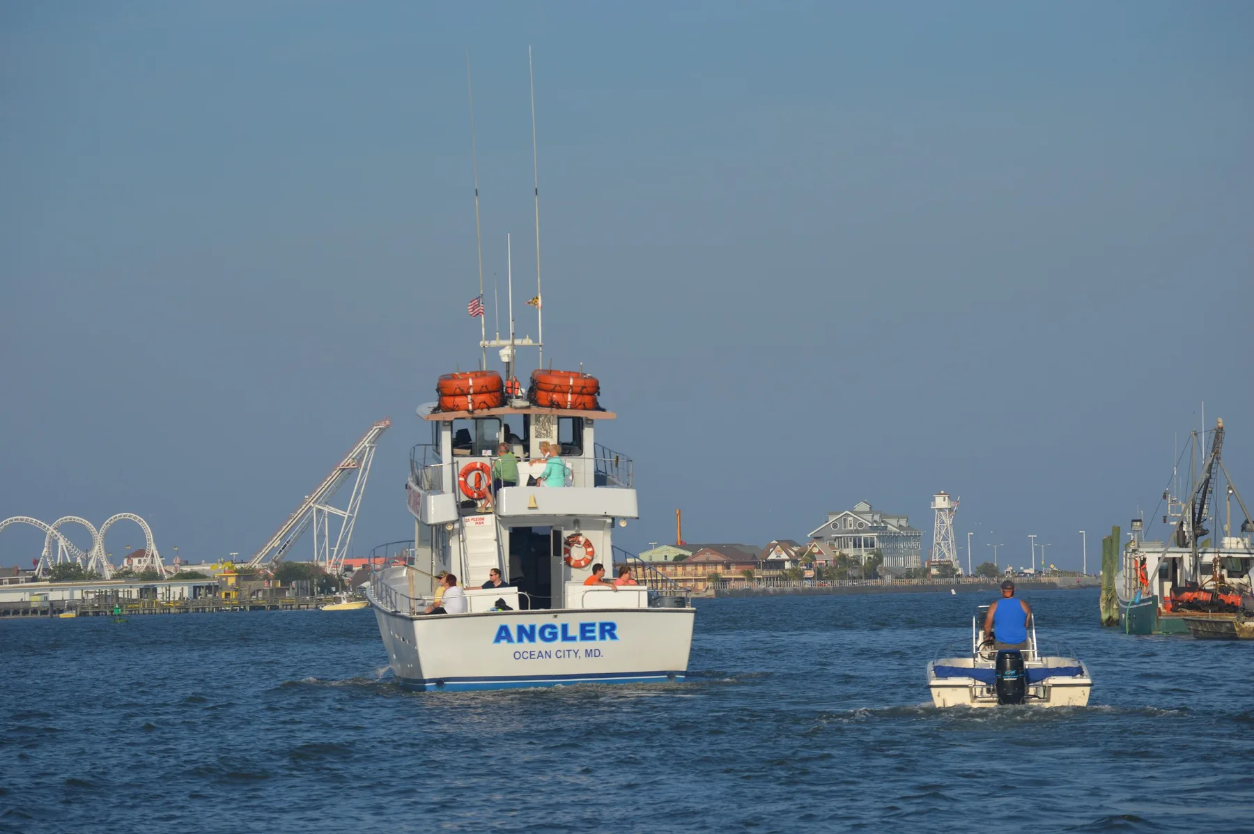 Angler deep sea fishing boat