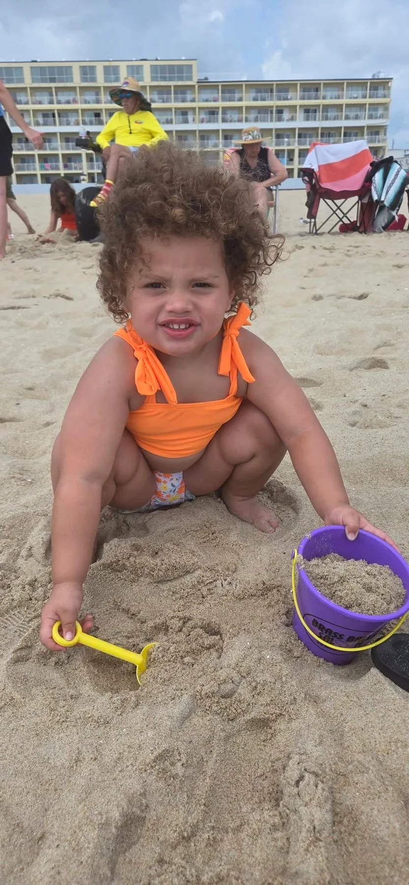 
Stacy Slichter - First time playing in the sand.