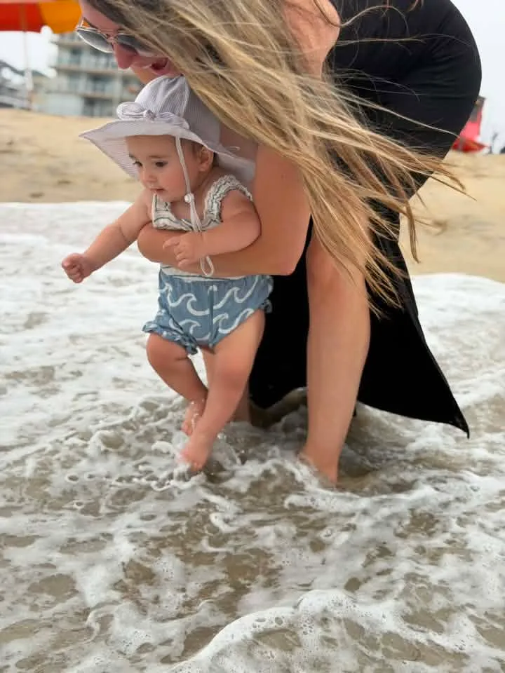 Morgan Gofgosky - 9 months and the very first of many salty toes!
