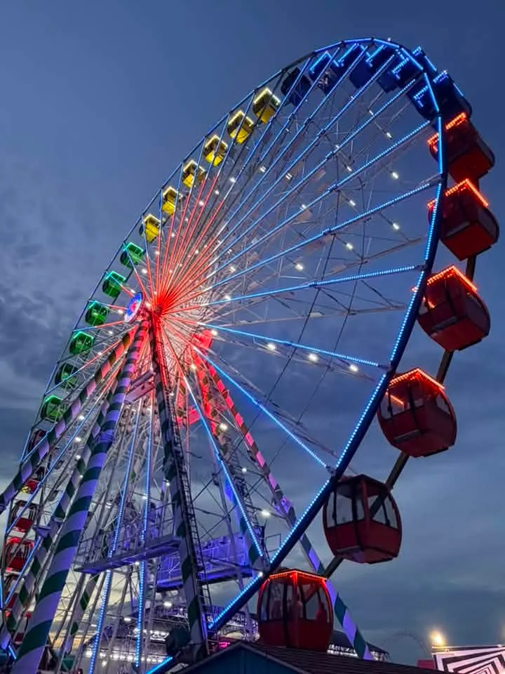 ferris wheel at night ocean city md