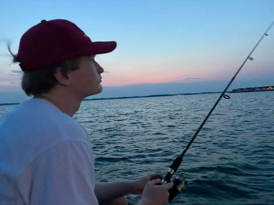 Chris Palmer-Casey - Enjoying some fishing while taking in the sunset at Northside Park with my son
