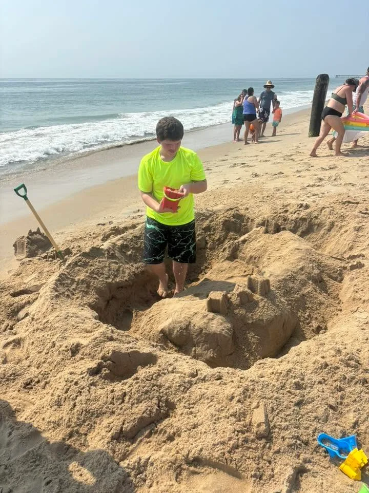 Kent Melissa Meacham Whirt - My son was enjoying the sand he made a couch