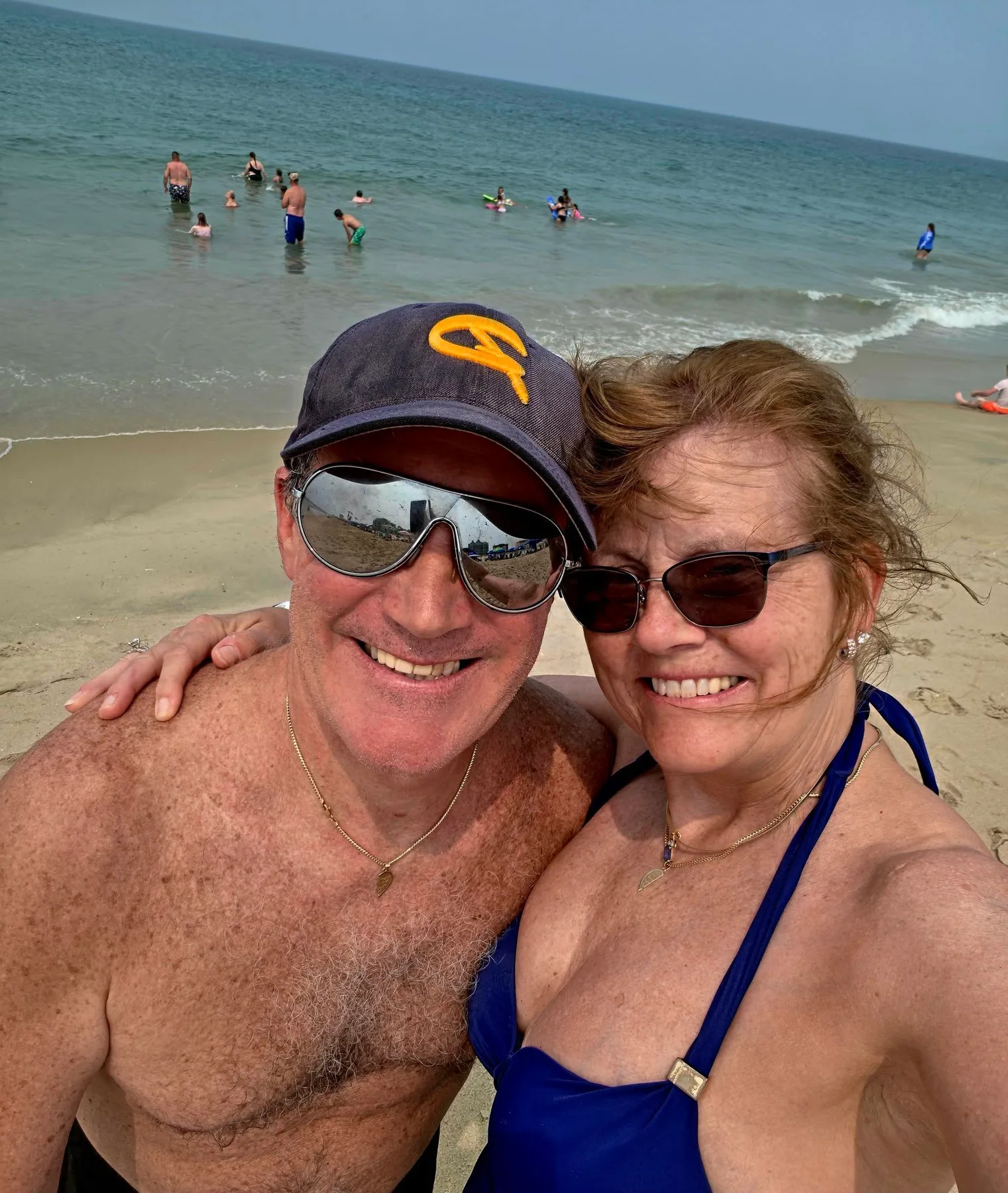 Donna Hooks - Enjoying a beach day with my amazing hubby