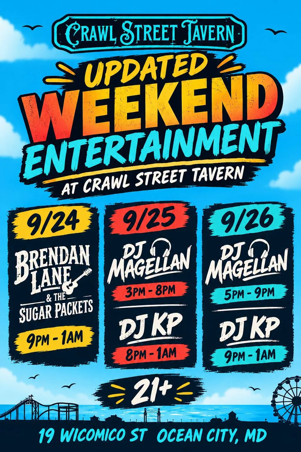 Crawl Street Tavern entertainment during Oceans Calling