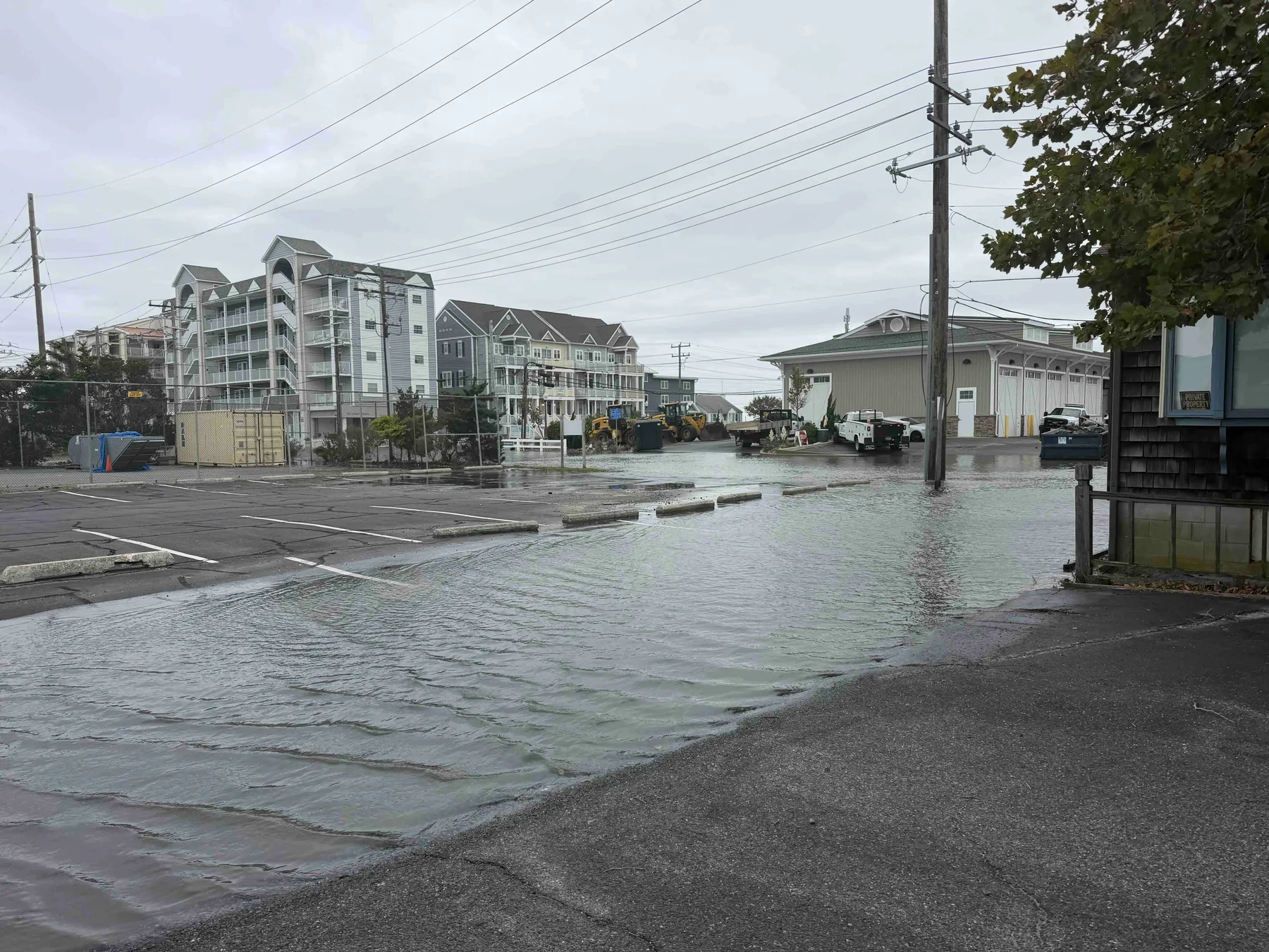 high water on a downtown street