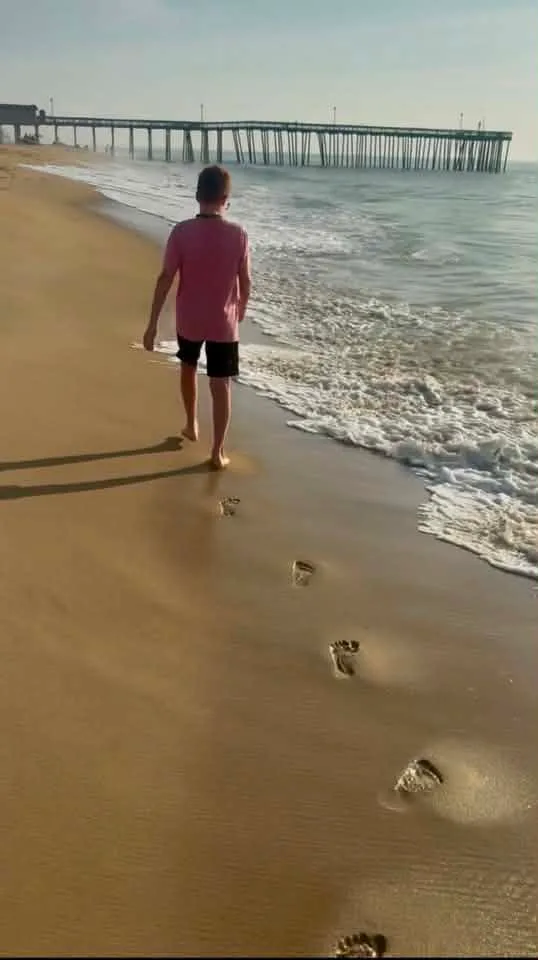 Kristie Becker - Saying goodbye to the beach last week with one last morning walk by the inlet . 