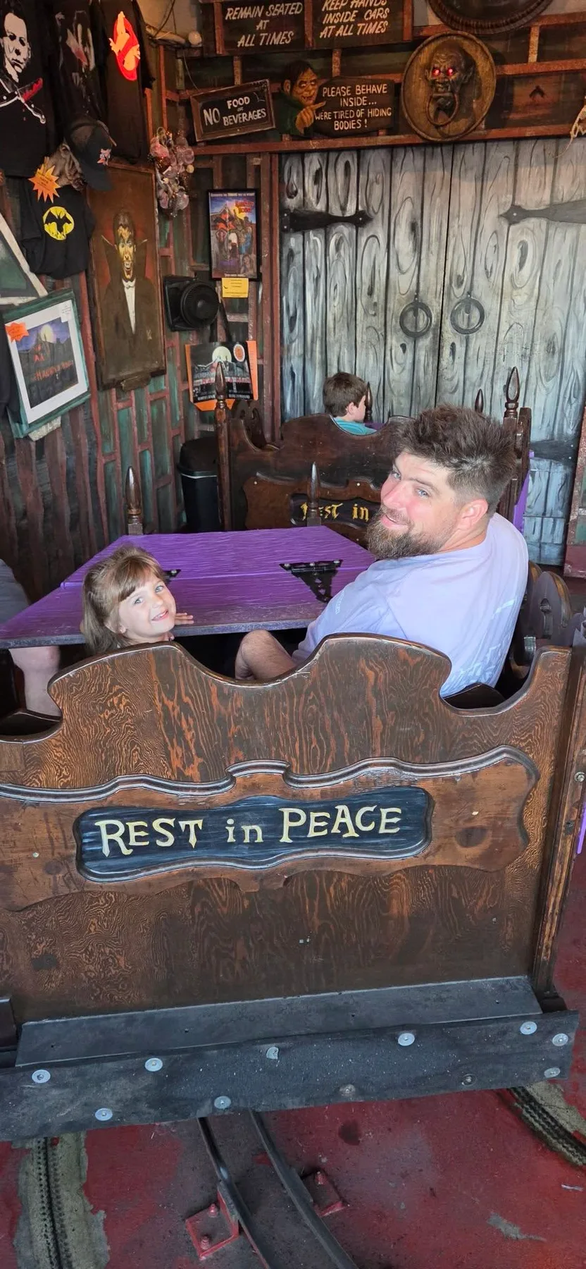 Sara Gallagher - My daughter rode the haunted house for the first time!
