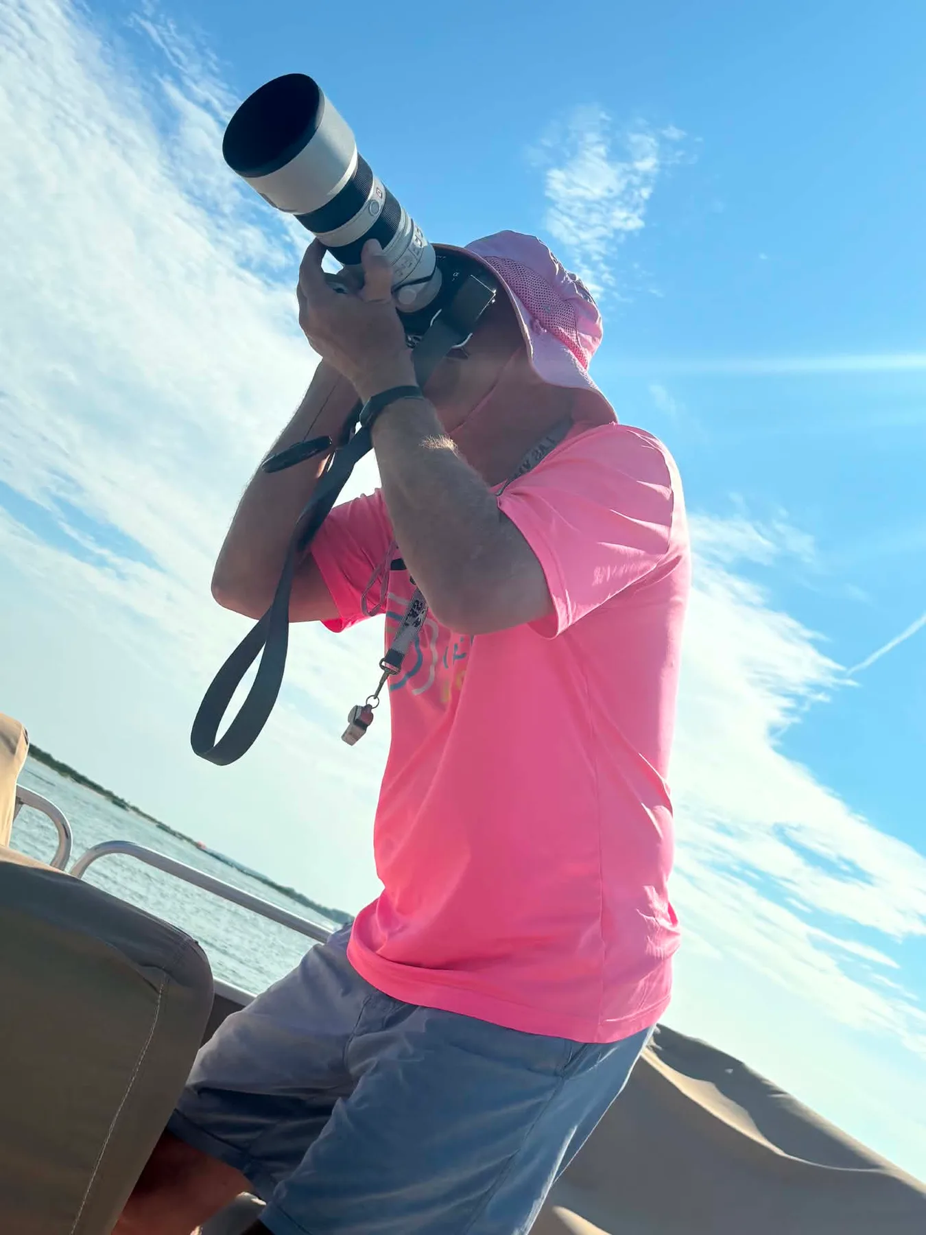 Jim taught me about the tripod stance- three points of contact to help steady a camera on a moving boat.