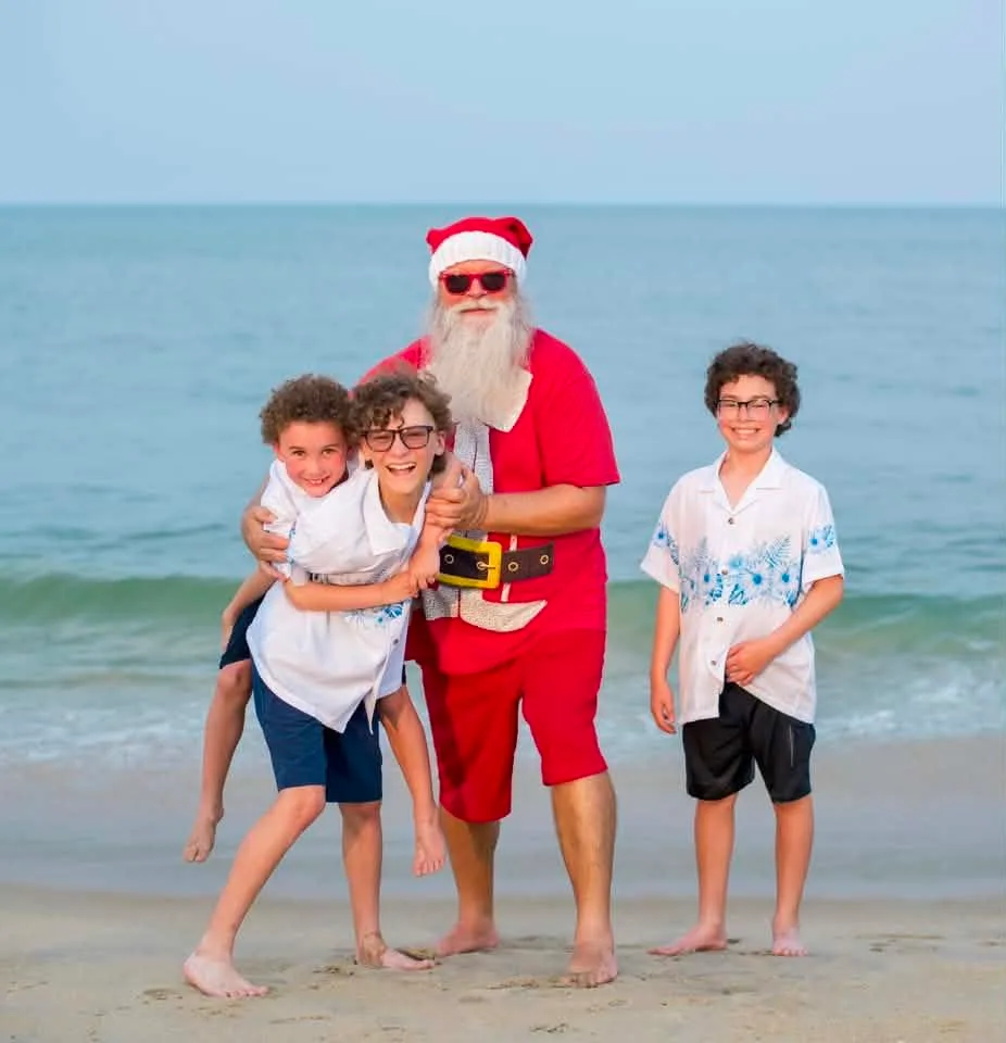 Santa on the beach ocmd
