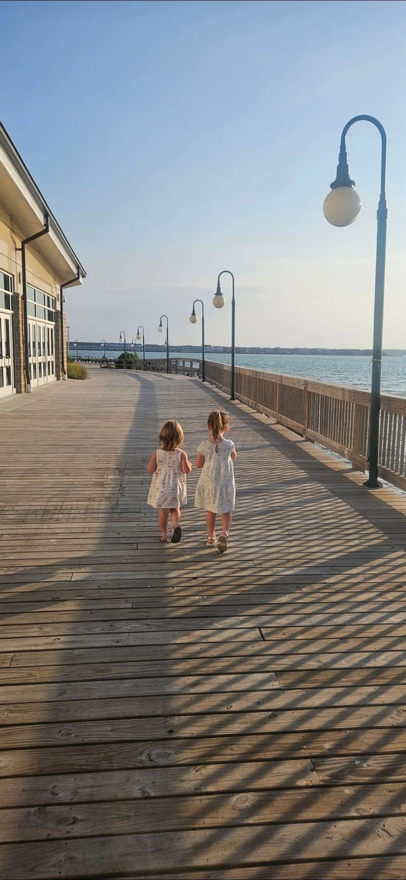 two little girls bayside in ocean city md