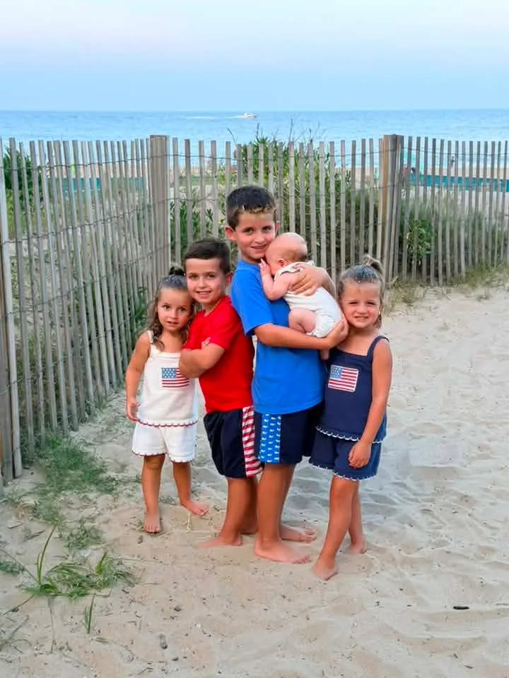 kids going to the beach in ocean city md