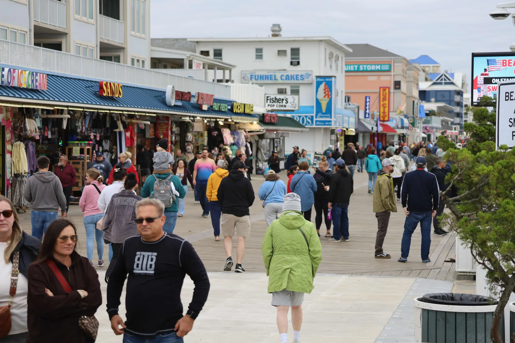 Lots of people on the boardwalk - lots of fun to be had in Ocean City despite the cancellation of Oceans Calling