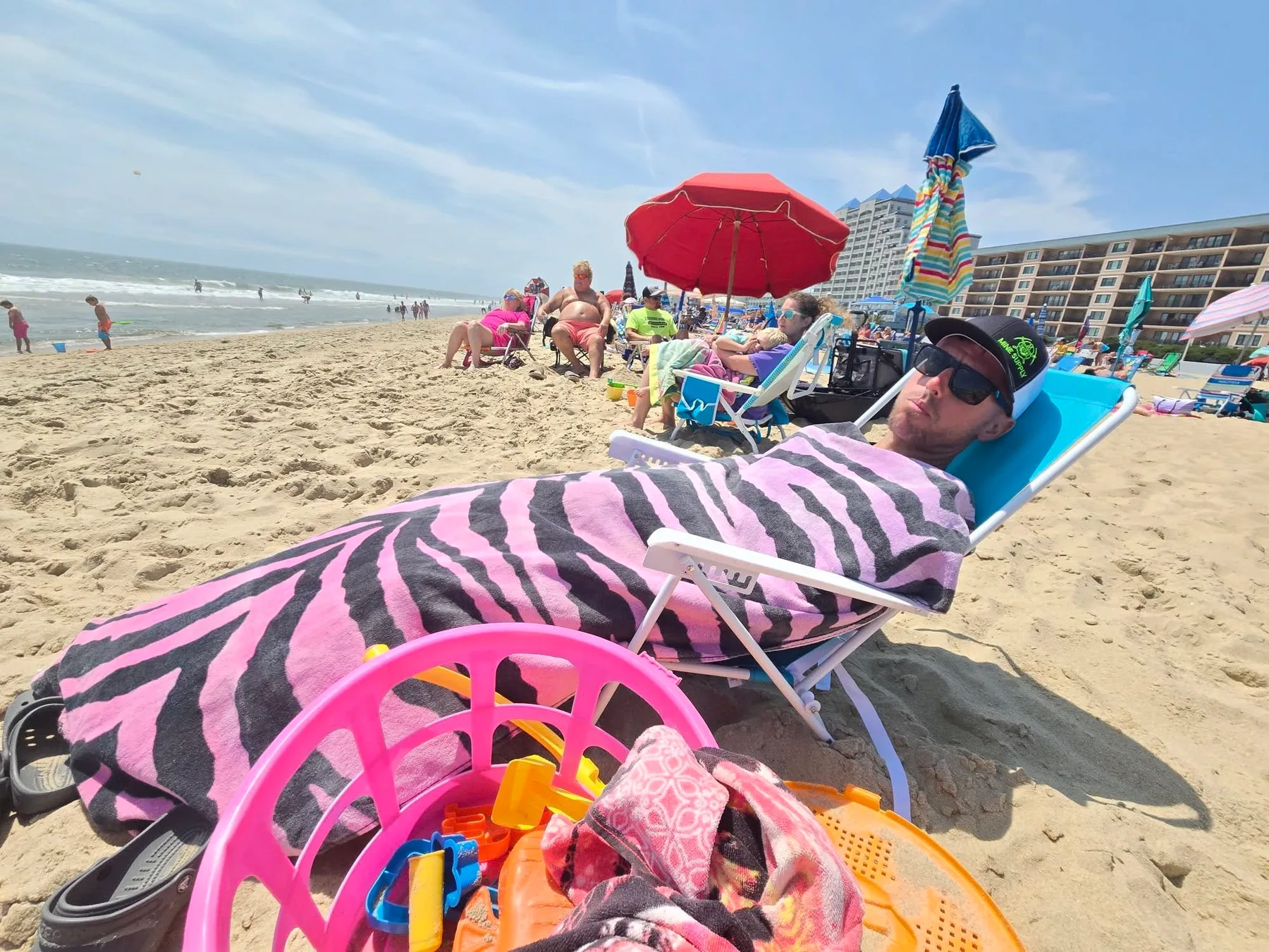 Josh N Cammi - My husband was cold on the beach. 