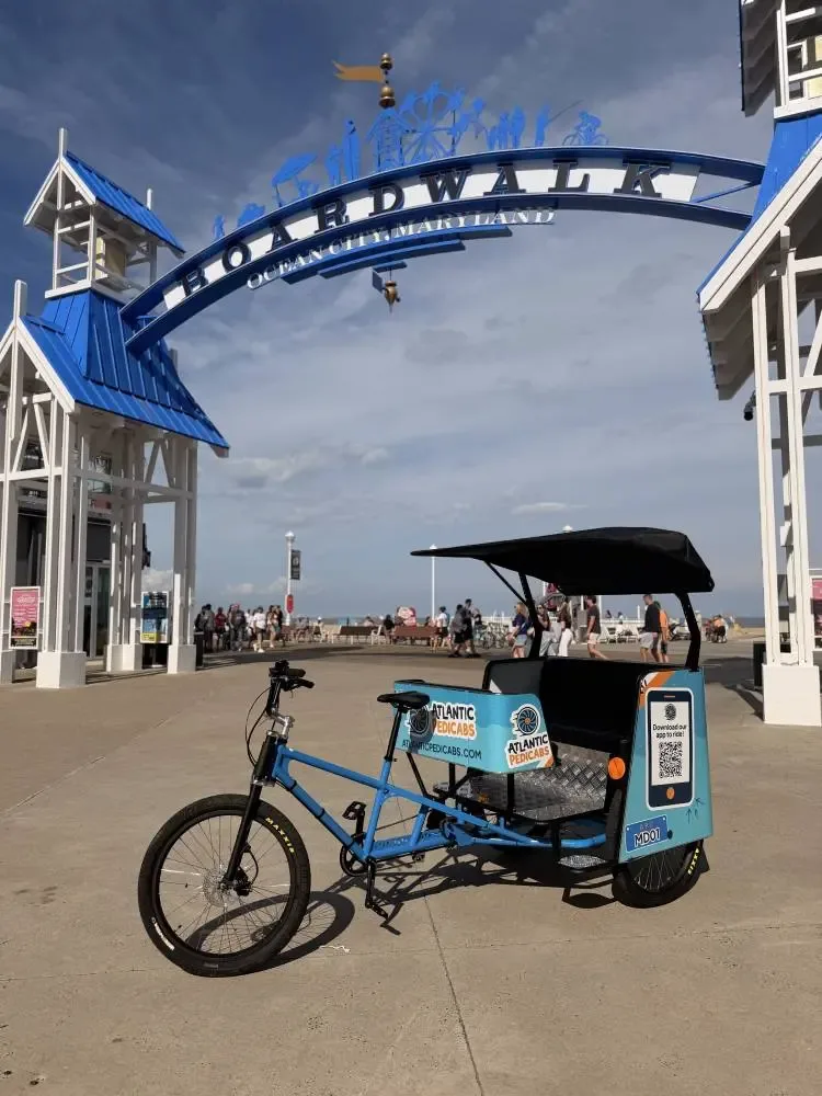 pedicabs on the boardwalk in ocean city md