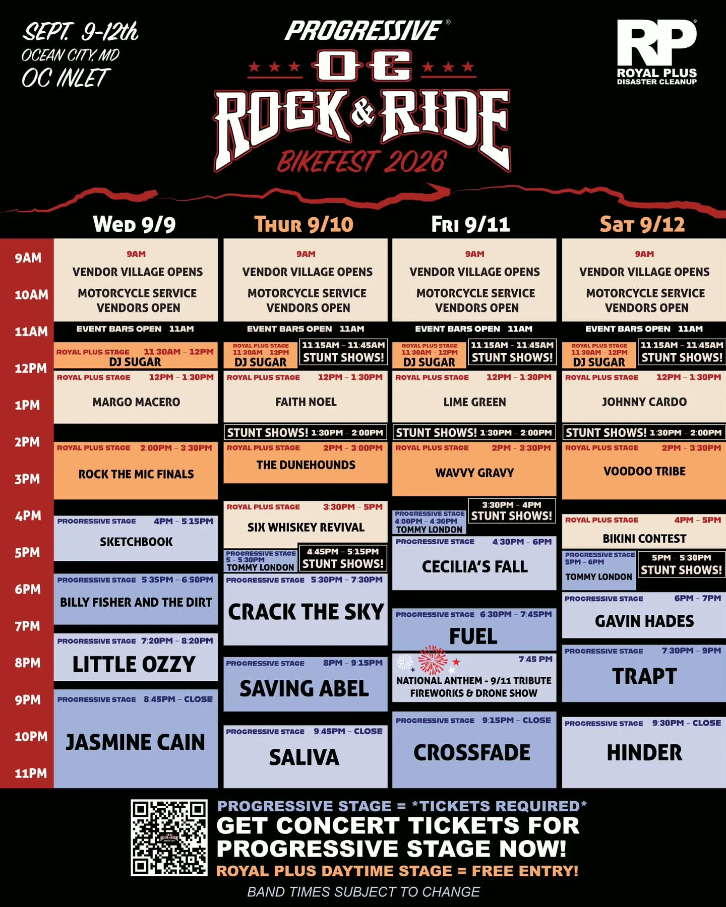 A fully packed musical schedule for Rock & Ride 2026.