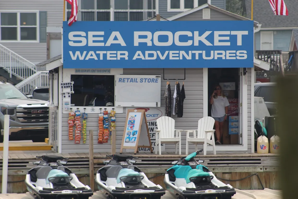 Located in downtown Ocean City, Maryland, the Sea Rocket is easy to locate right on Dorchester Street.