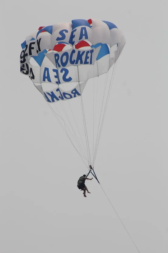 Parasailing with the Sea Rocket in Ocean City, Maryland gives breathtaking views.