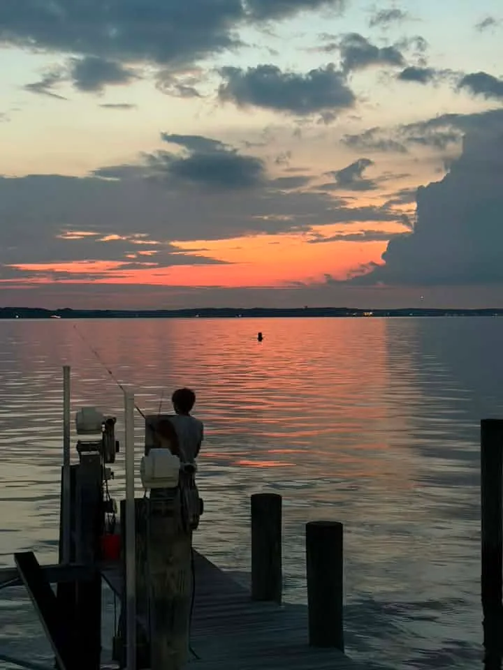 Tanya Marie Fox - Sunset fishing instead of video games for my teenager is win!