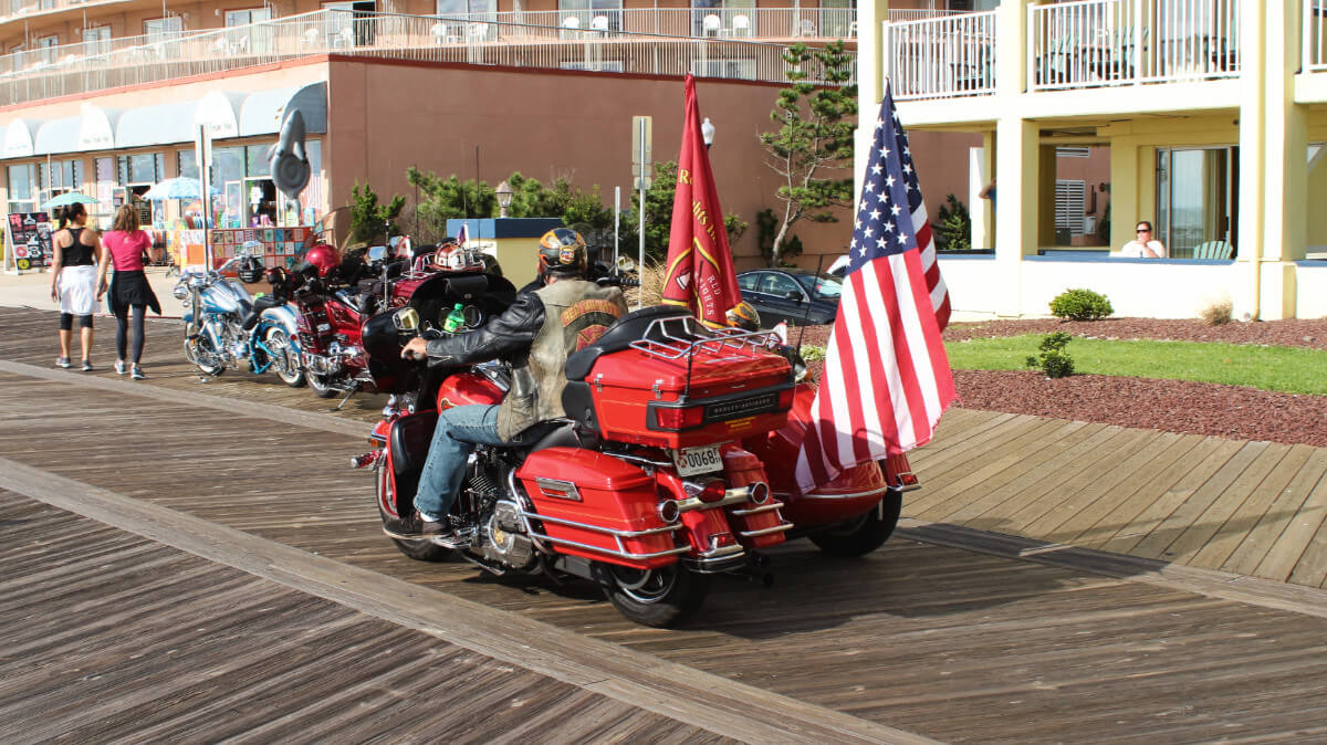 Bike on boardwalk