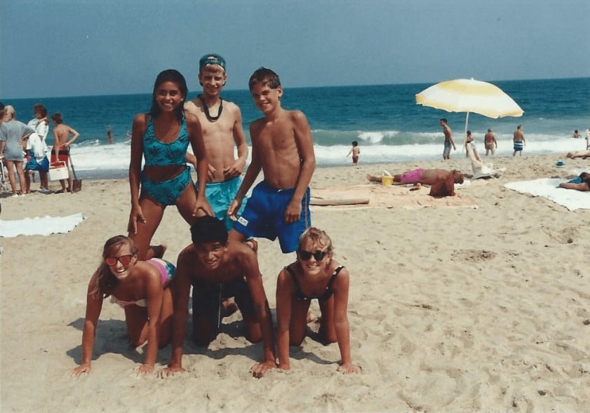 1990 Joe, Eddie and Brandon with their sisters