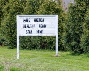 Covid Creativity: Locals Use Signs for Communication
