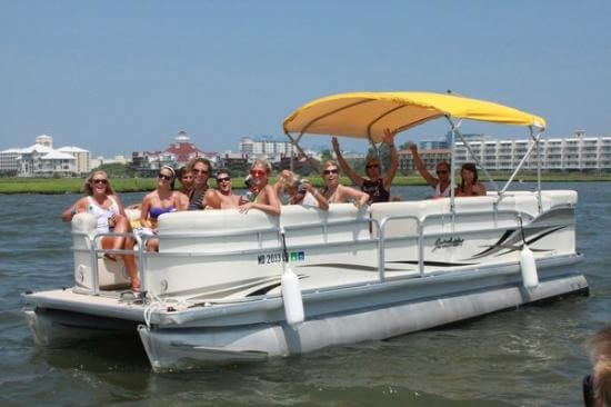 rent a pontoon boat at bayside boat rentals in ocean city md