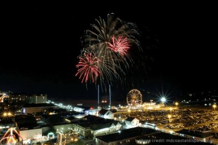 4th of July Fireworks Over Ocean City Maryland