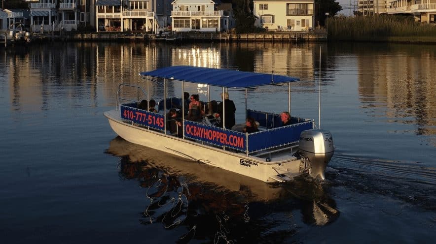 bay hopper at sunset