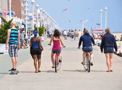 Bicycles on the Ocean City Boardwalk