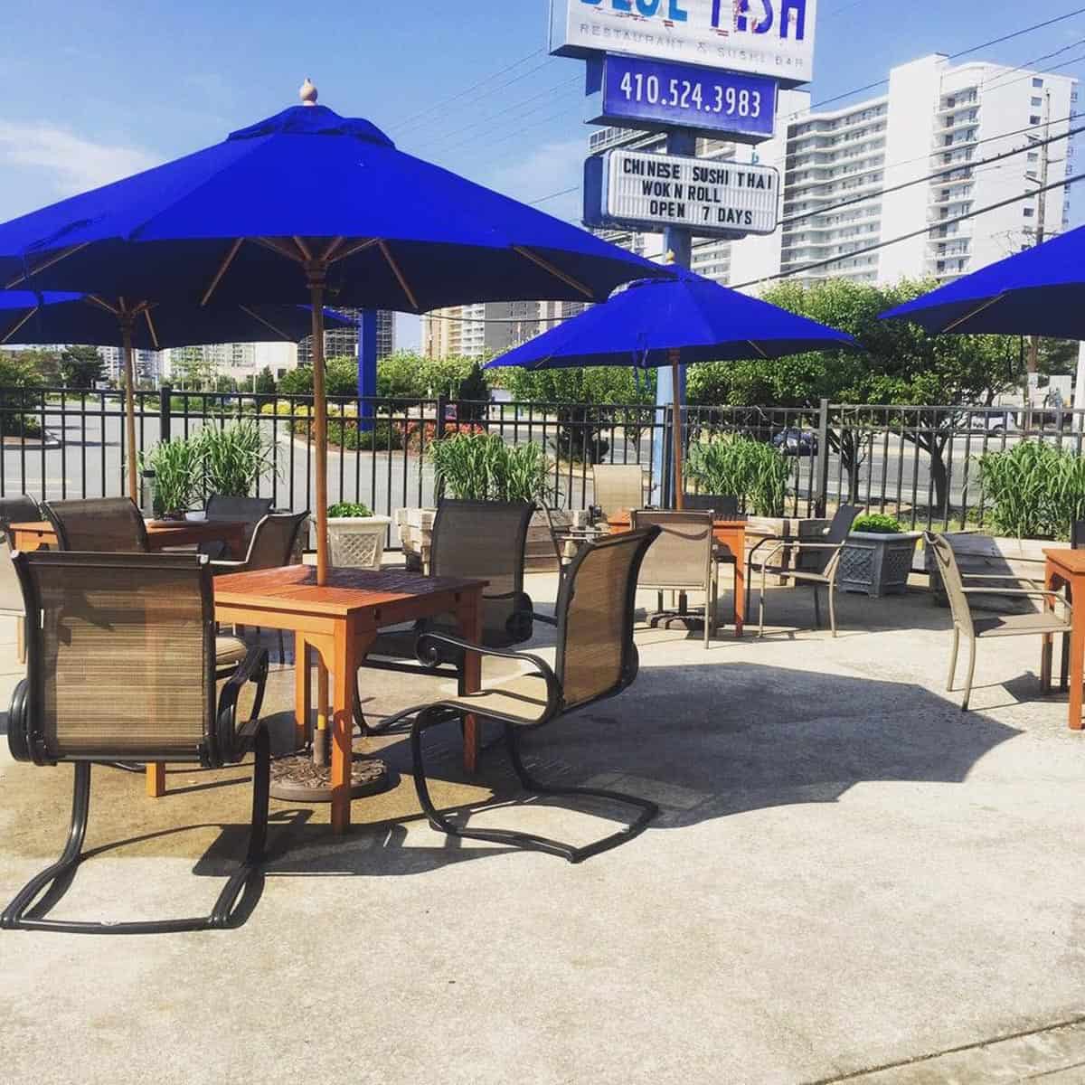 Blue Fish Outdoor Patio in Ocean City Md