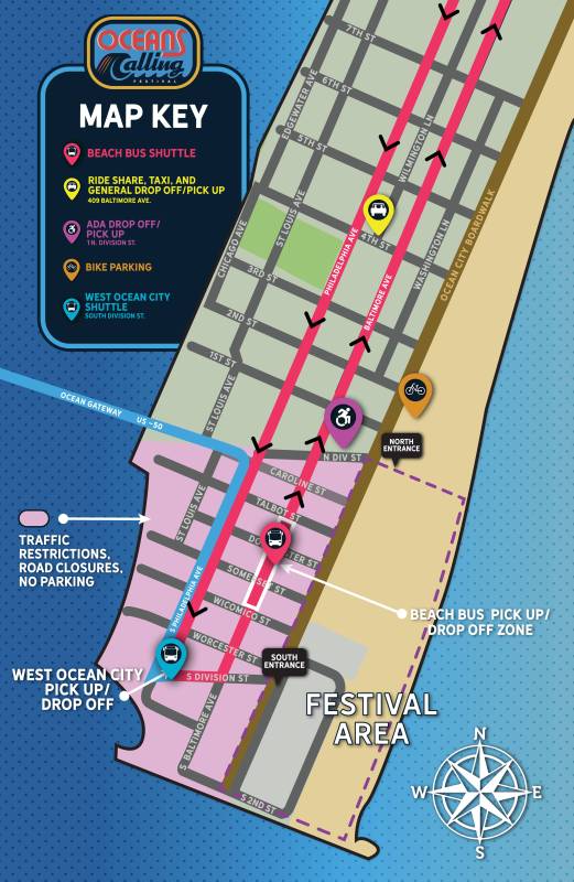 Oceans Calling traffic map