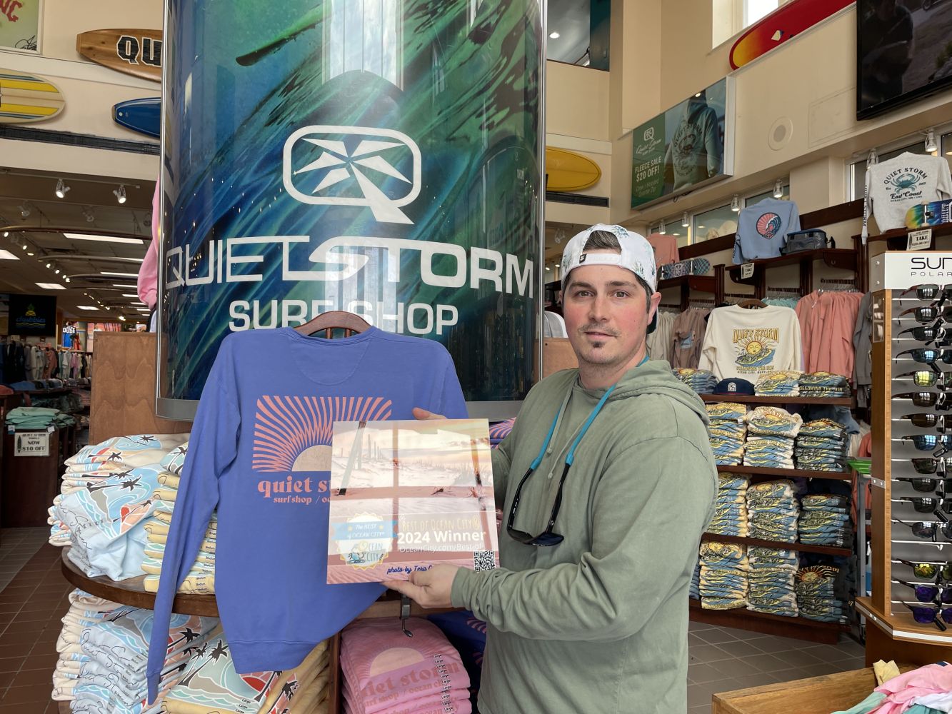 Quiet Storm wins Editorial award in the Best of Ocean City® Contest for Best Shop on the Boardwalk.