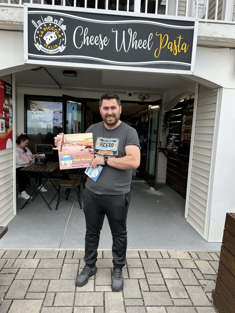 Cheese Wheel Pasta wins the Editorial Pick for Best Stand/Small Restaurant on the Boardwalk.
