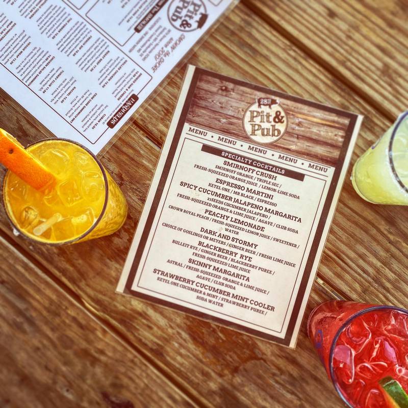 Pit n Pub Menu oceans calling