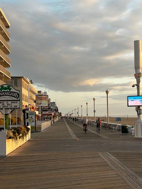 Bike riding on OC Boardwalk 