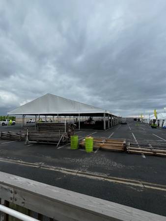 SunFest set up at Inlet Parking Lot