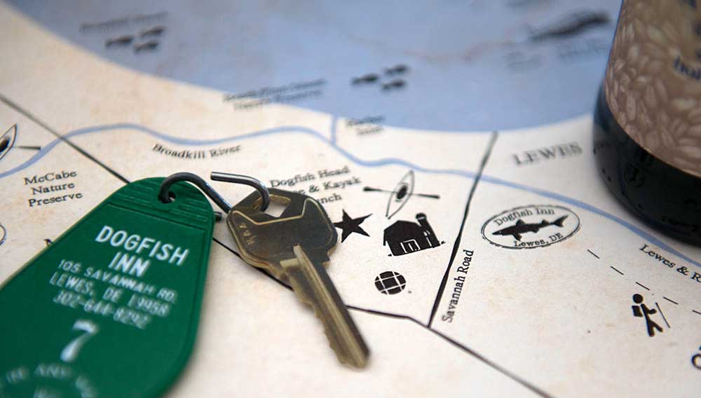 dogfish head inn map and key