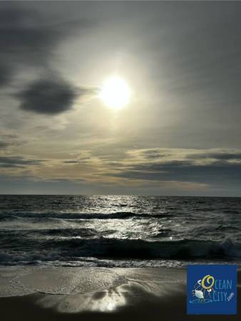 sun rise on wintry morning