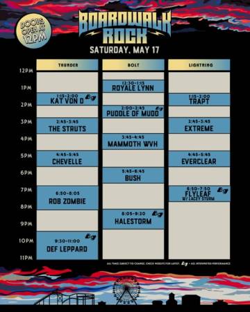 Saturday schedule