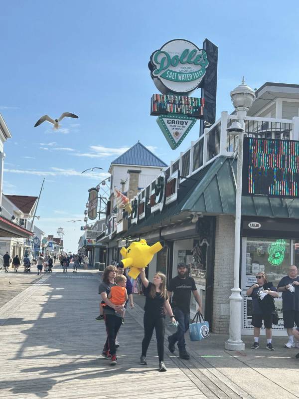 dolles and the boardwalk in ocean city md