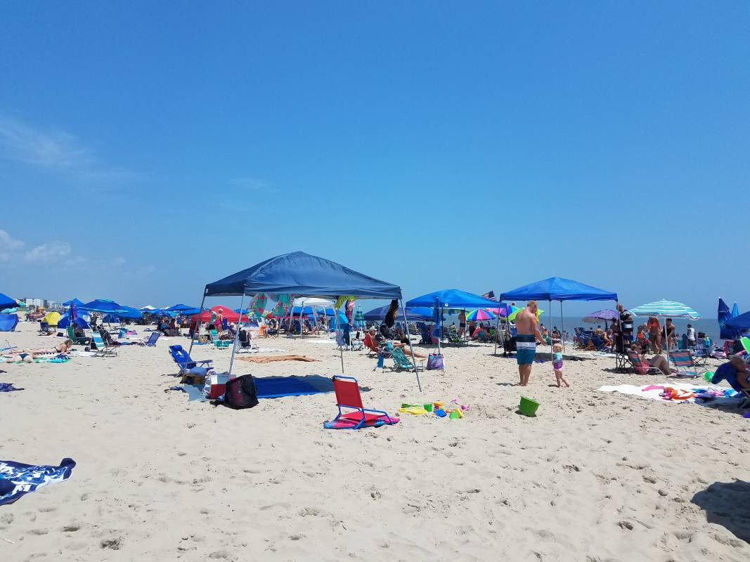 Canopy on beach ocean city md