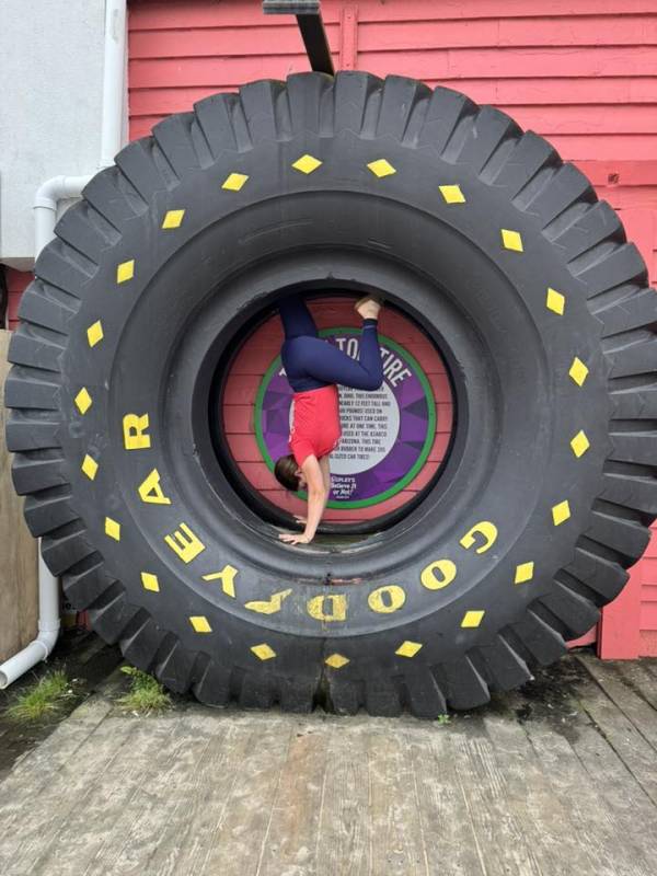 Photo Friday Heather Morgan Enjoying the sites on the boardwalk… just upside down!