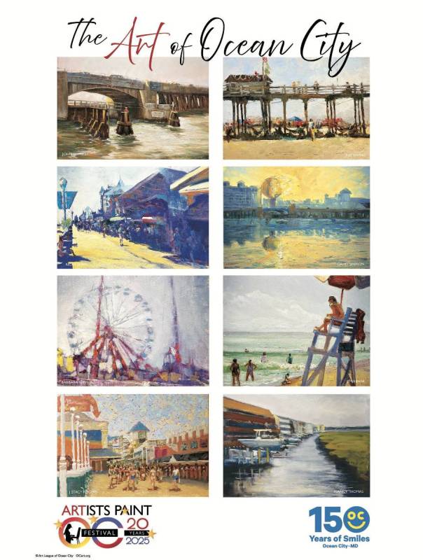 150th poster for Art League of Ocean City