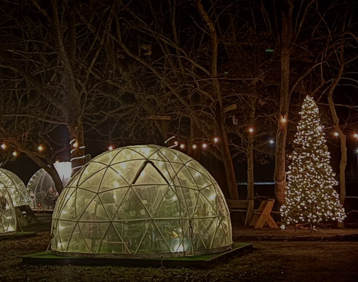 windmill creek winery igloos and christmas tree
